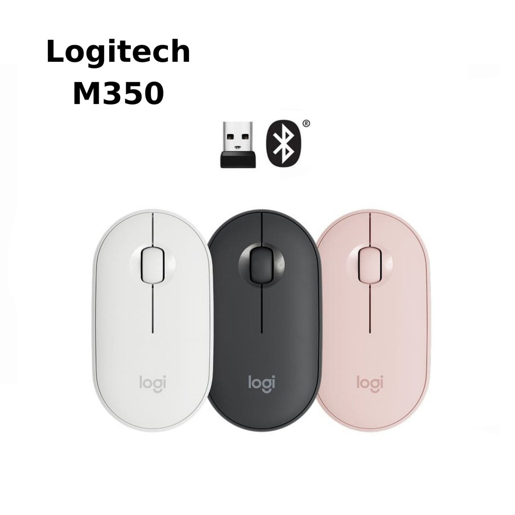 Chuột Logitech Pebble M350 - Kết nối Bluetooth hoặc đầu thu 2.4 GHz, Yên tĩnh - LJP | BigBuy360 - bigbuy360.vn