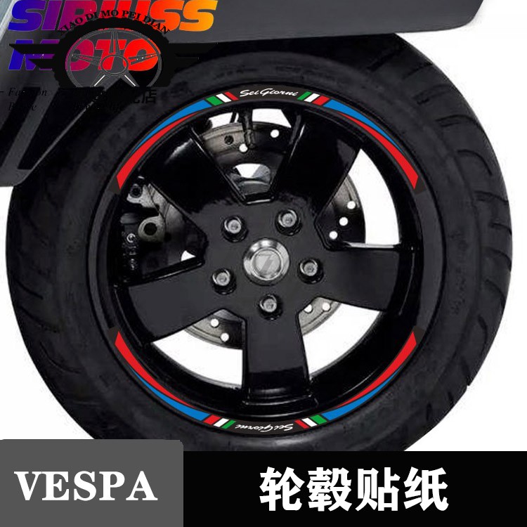 Miếng Dán Trang Trí Trục Bánh Xe Vespa 150 Gts Gtv 300