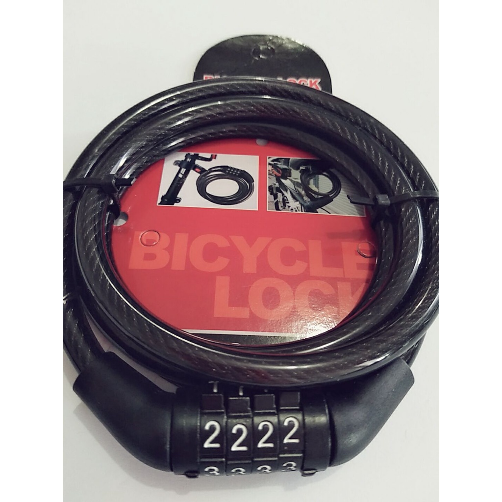 Khóa dây xe đạp 4 số chống trộm mật mã an toàn K8100