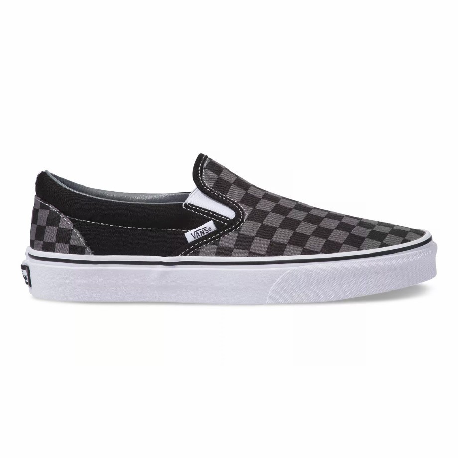 Giày Sneakers Vans Slip-on Checkerboard Black/Grey