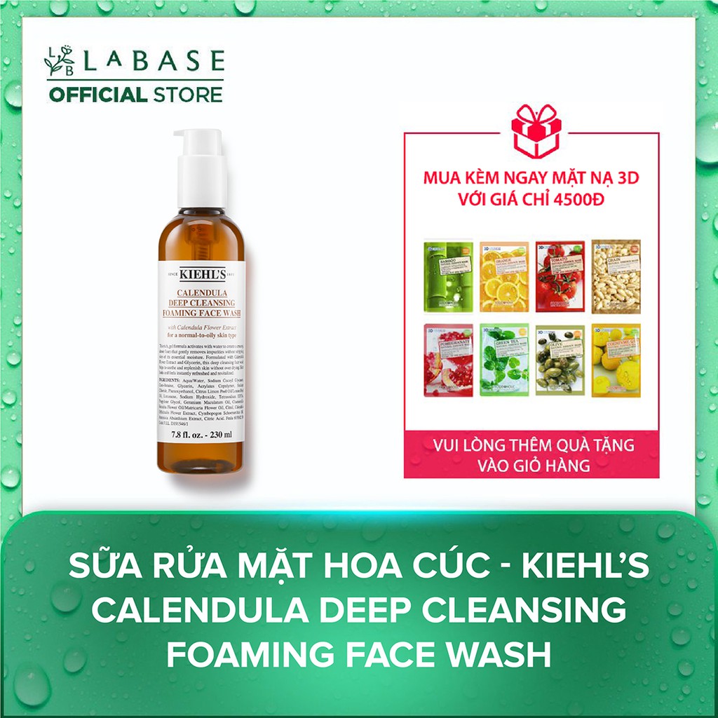 Sữa Rửa Mặt Hoa Cúc - Kiehl’s Calendula Deep Cleansing Foaming Face Wash