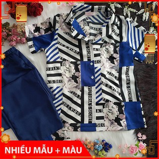 Đồ Bộ Pijama lụa + satin 🎄🎄 Đồ Bộ Pijama ngắn tay lụa + satin