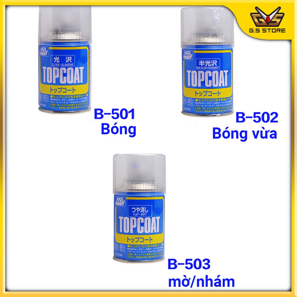 Bình xịt TopCoat dùng cho mô hình 88ml Mr.Hobby