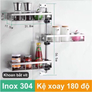 Kệ đựng đồ xoay đa năng 3 tầng