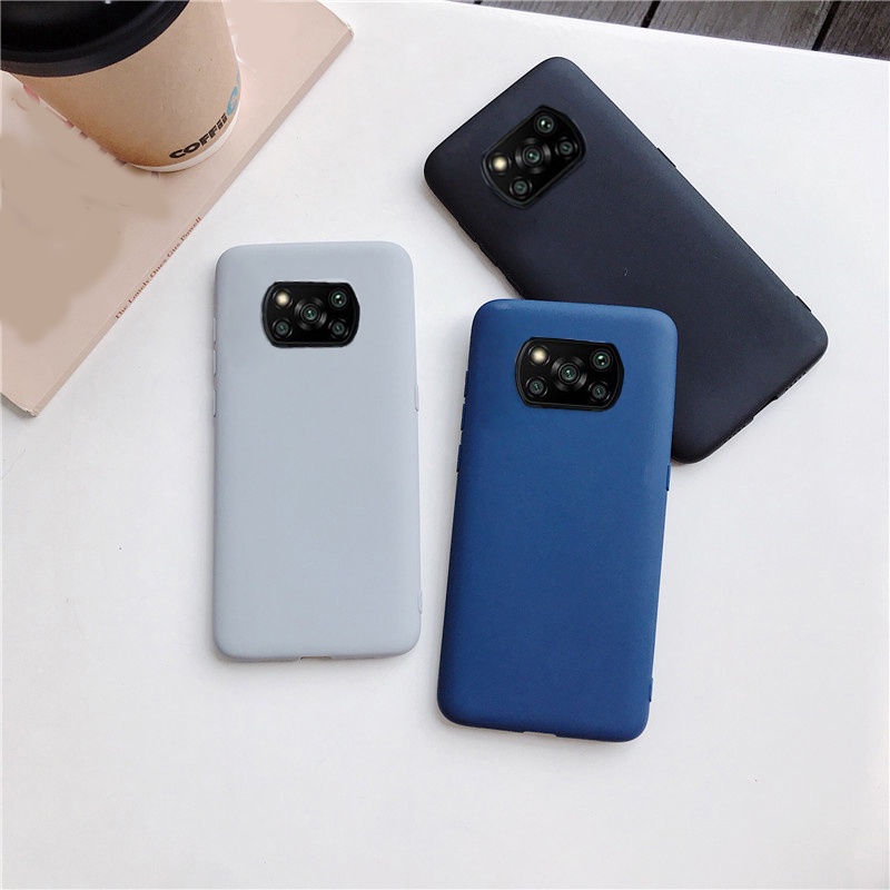 Ốp Điện Thoại TPU Mềm Mỏng Mặt Nhám Màu Kẹo Cho Xiaomi Poco X3 Pro X3 NFC