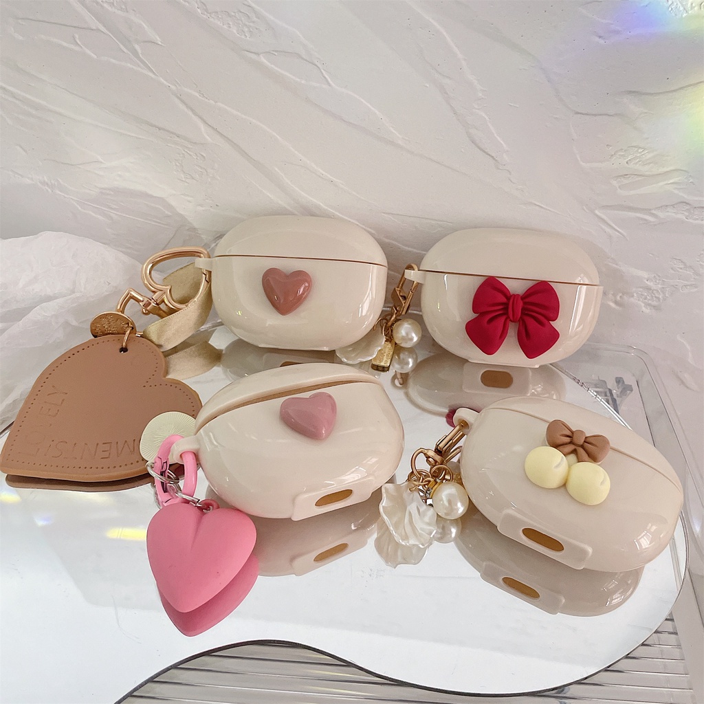 Vỏ Bảo Vệ Hộp Sạc Tai Nghe Bluetooth Không Dây Realme Buds Air3 Bằng TPU Mềm Hình Bướm/Trái Tim DIY