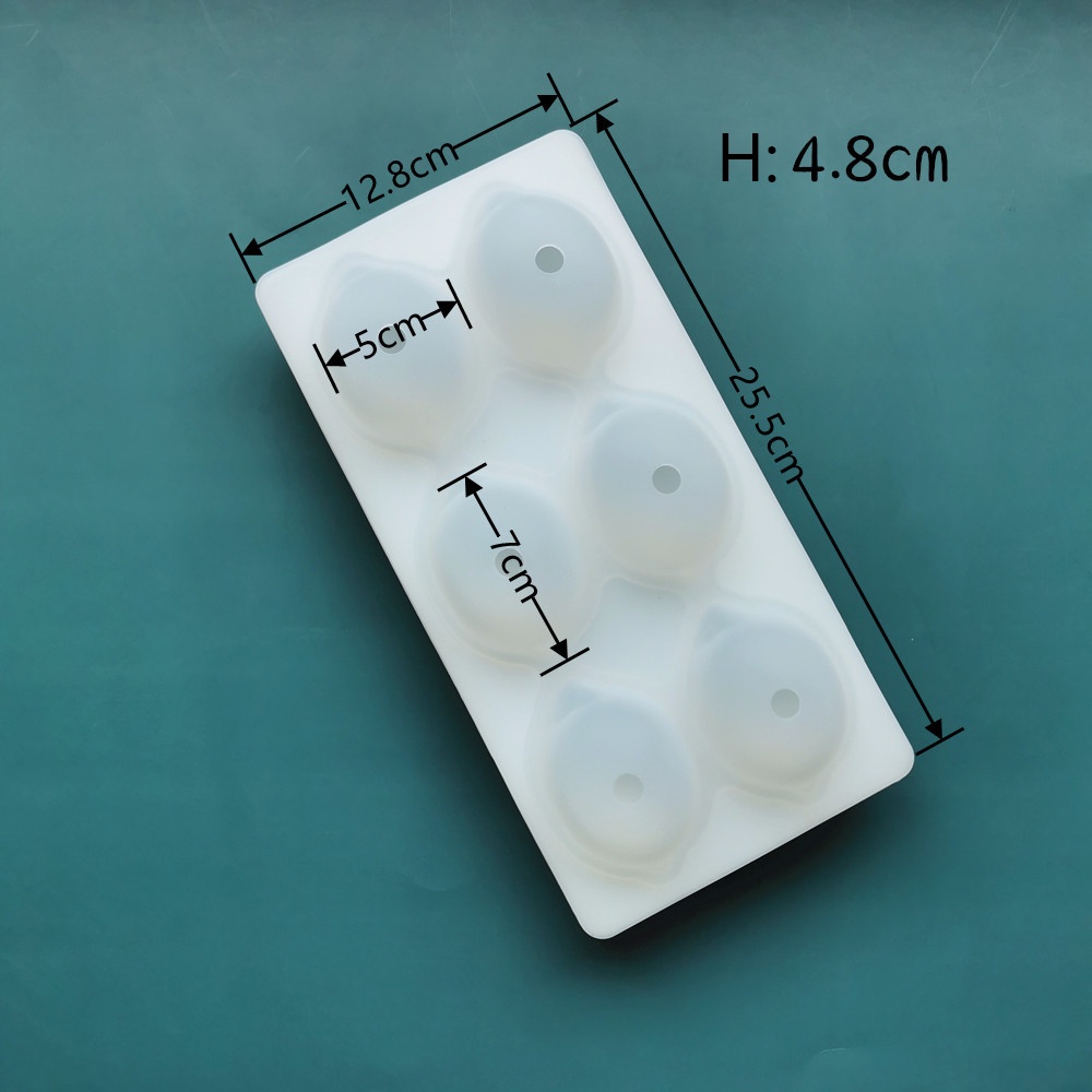 Khuôn silicone 6 Ngăn Làm Bánh Tạo Hình Quả Chanh Độc Đáo