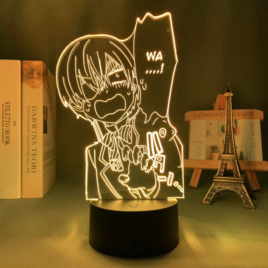 Model ciel phantomhive Đèn Ngủ led Thay Đổi Màu Đen Hình anime Hắc Quản Gia + f * t