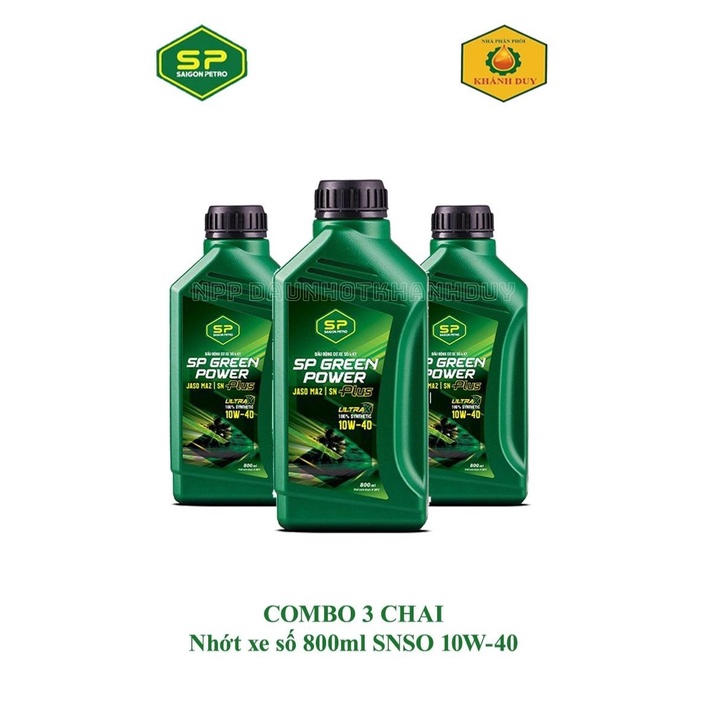 Dầu Nhớt Xe Số - SAIGONPETRO - SP Green Power Plus SN 10W40 100% Synthetic