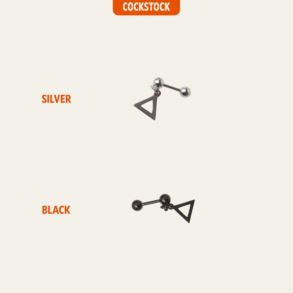 Khuyên tai tam giác rỗng thả CockStock