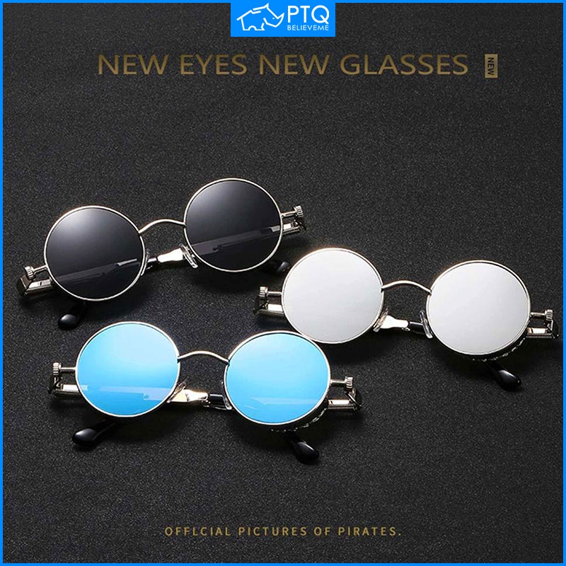 Kính Mát Gọng Tròn Kim Loại Phong Cách Gothic Punk 2022 Cho Nam Và Nữ