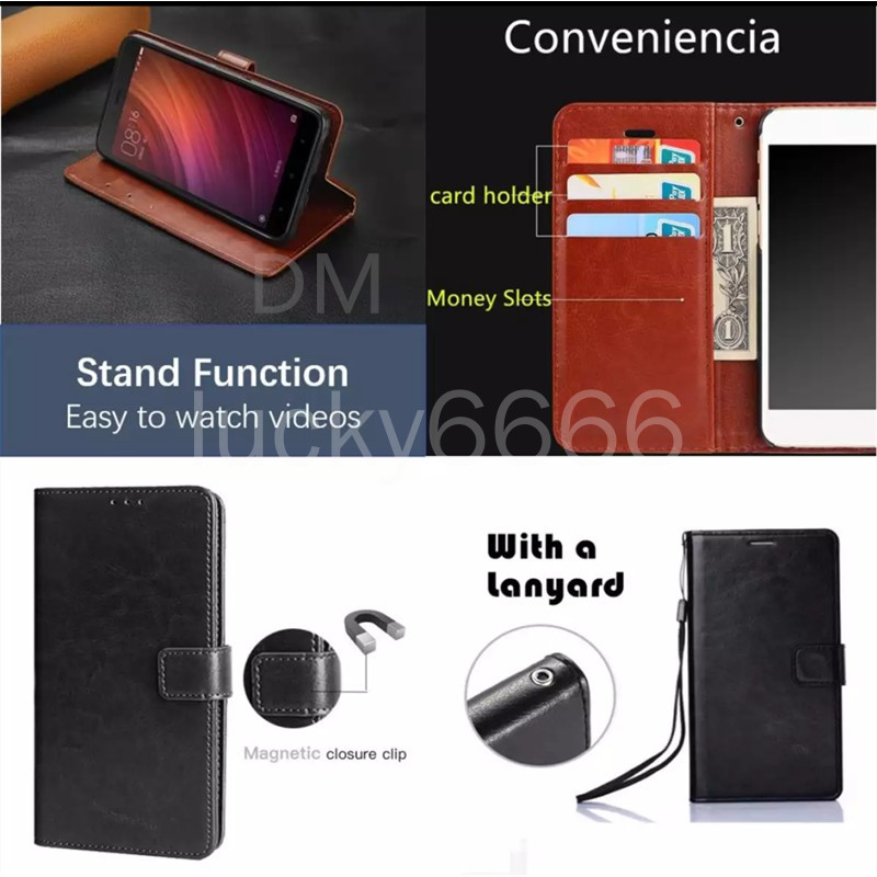 Samsung S9 S7 EDGE S6 EDGE S8 + S9 S10 + S7 Flip Phone Case Business Card Holder Flip Leather Case Wallet Phone Case