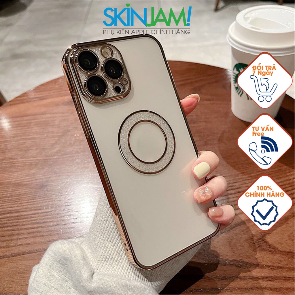 Ốp KF Diamond Camera & Vòng Táo Quá Đẹp Khoe Máy Chống Ố iPhone 13Promax/ 13Pro/ 13 Siêu Dẻo Siêu Chống Sốc