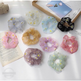 Cột tóc scrunchies hoa nhí cúc hoạ mi dễ thương❤️