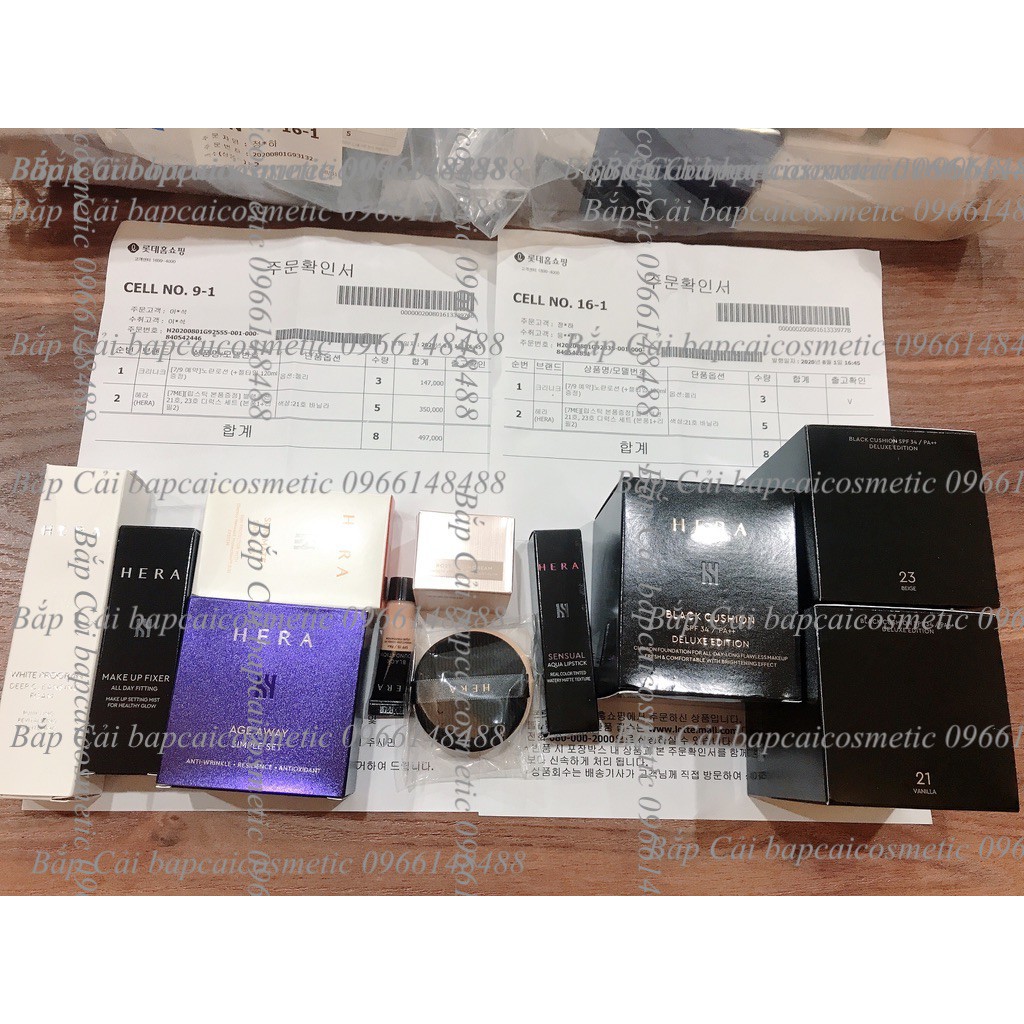 MBC-mIni KEM NỀN HERA BLACK FOUNDATION SPF15/PA+ WEIGHTLESS COVER FIT LIQUID FOUNDATION 10ml và 3ml