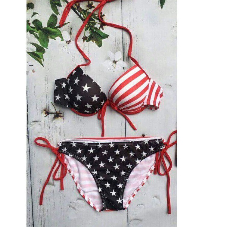 Đồ bơi bikini cờ Mỹ cá tính, xinh đẹp