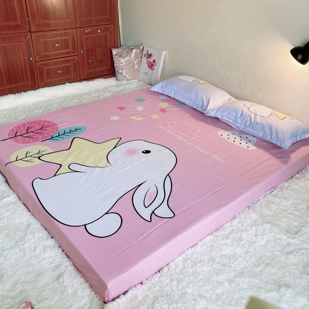 Ga Gối Cotton Tina Hàng Nhập Khẩu Cao Cấp Mẫu Thỏ