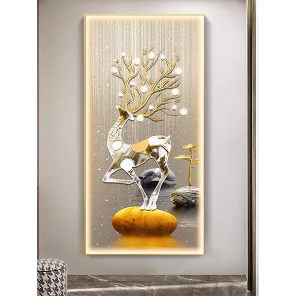 Tranh Treo Tường Lối Vào Tráng gương Phòng Khách/ Ngủ/ Phòng ăn/ Nhà Hàng Khách Sạn Cầu Thang Hươu Lông Vũ
