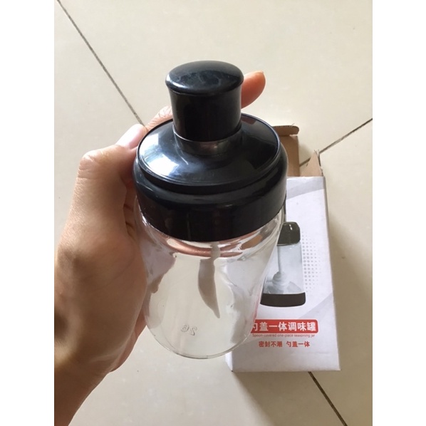 Lọ gia vị thuỷ tinh, hũ đựng gia vị thuỷ tinh 250ml kèm muỗng