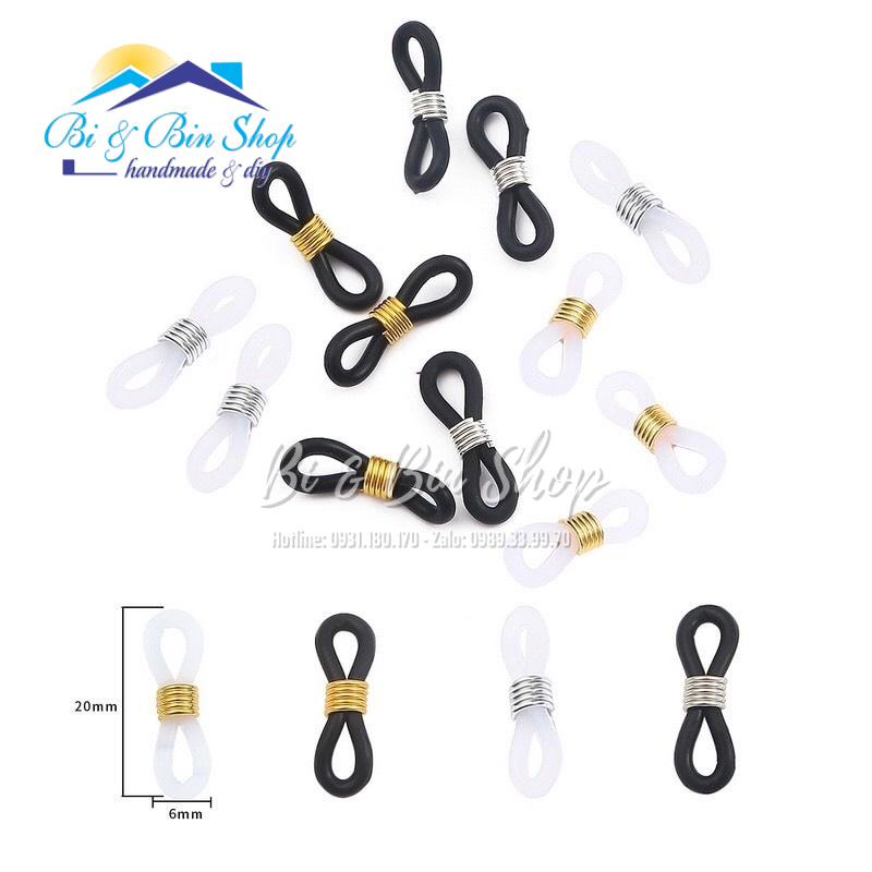 Sỉ 100 Cái Vòng Cao Su Dùng Làm Đầu Nối Dây Đeo Mắt Kính Thời Trang, Tiện Dụng