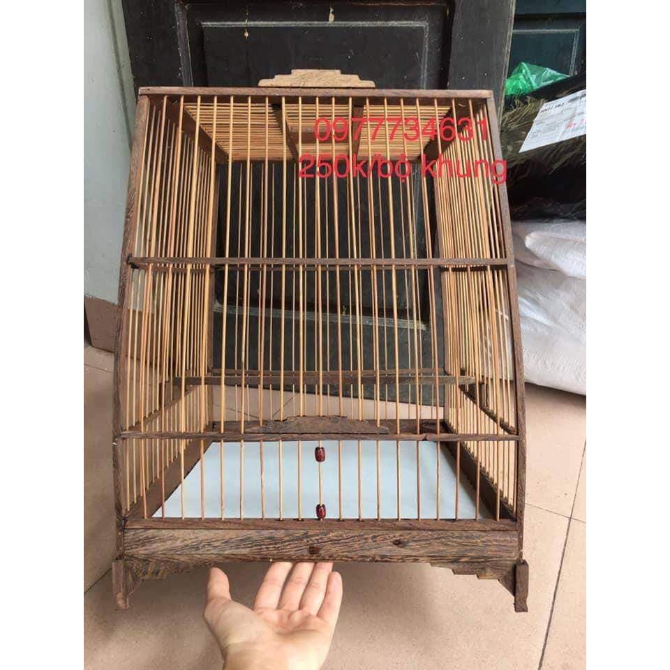 Khung lồng chim Minibica khung lồng chào mào gỗ mun tự lắp ráp kèm phụ kiện giá siêu rẻ LC90