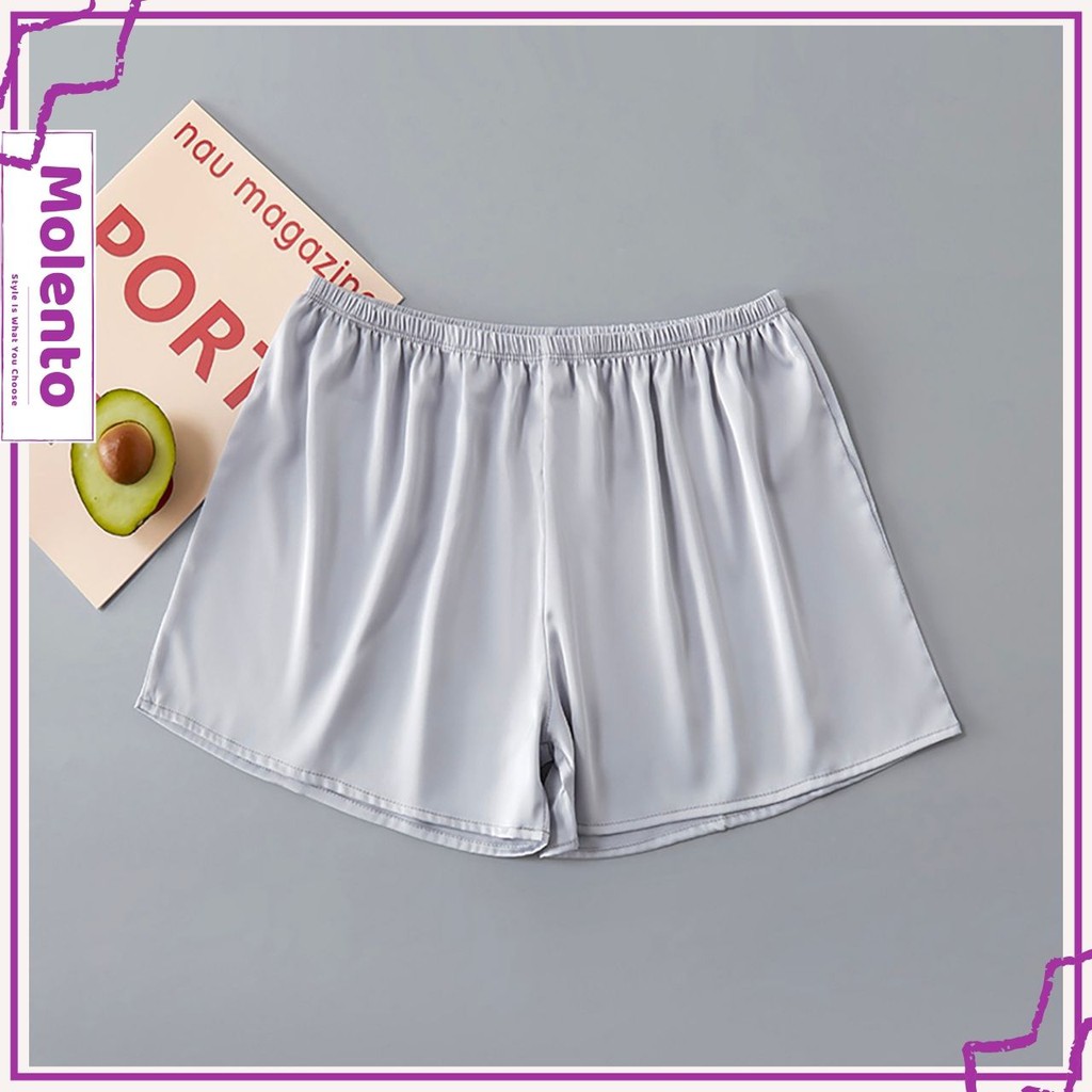 Quần Ngủ Nữ Lụa Satin Cao Cấp MOLENTO Quần Short Ngắn Nhiều Màu Sang Chảnh Thoáng Mát Từ 40kg Đến 85kg - M39