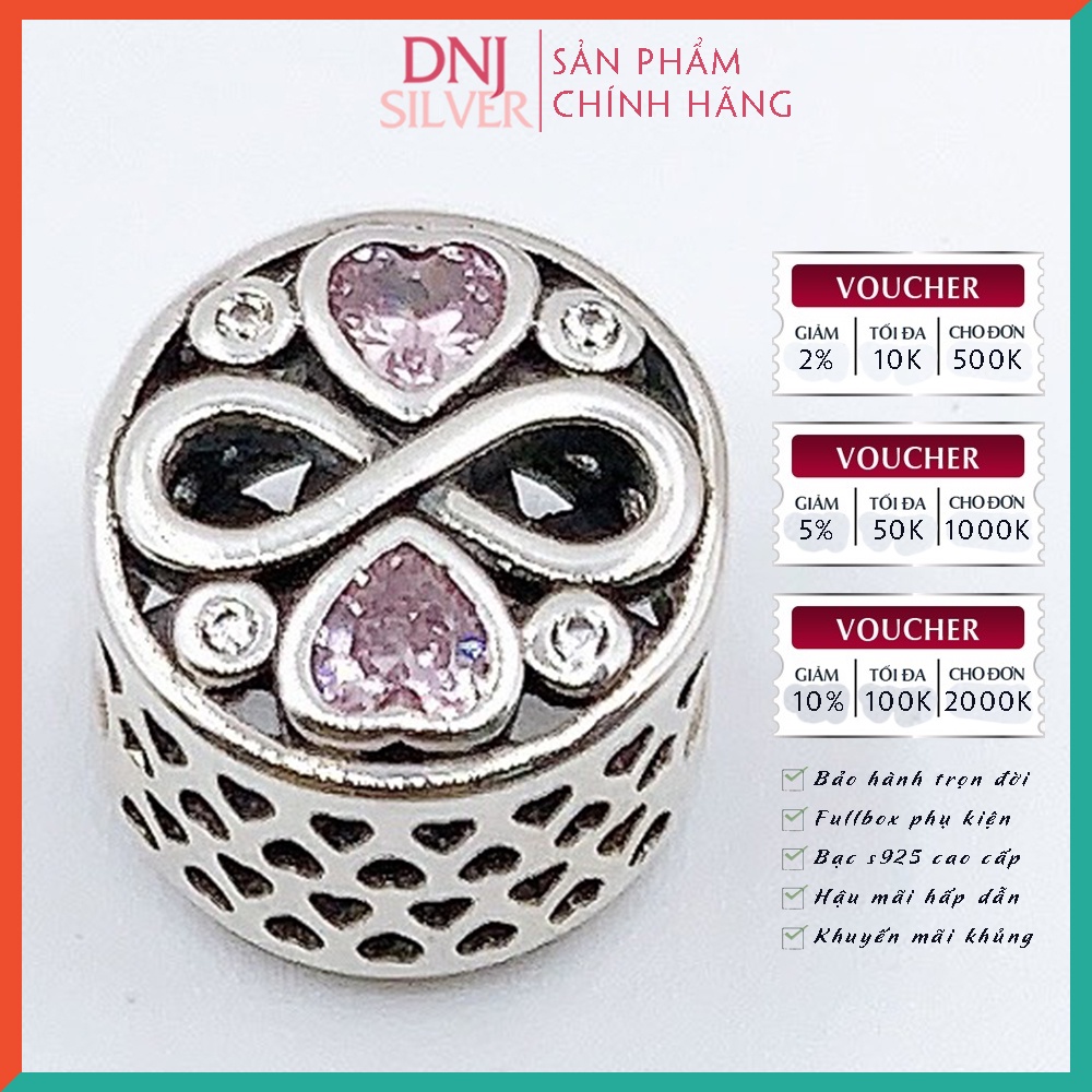 [Hàng cao cấp] Vòng tay bạc 925 cao cấp dành cho nữ - Vòng tay charm bạc I LOVE MOM FOREVER, tình yêu gia đình - DNB016