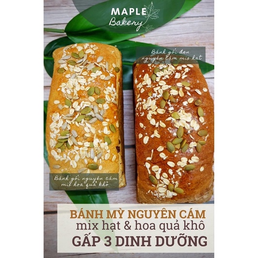 Bánh mì đen nguyên cám mix hạt 450g (14 lát)(ship miền bắc)