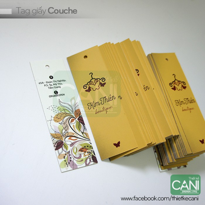 1000c In theo yêu cầu Tag giấy que dài 2.5 x 8.5cm - Tem Nhãn giấy treo quần áo