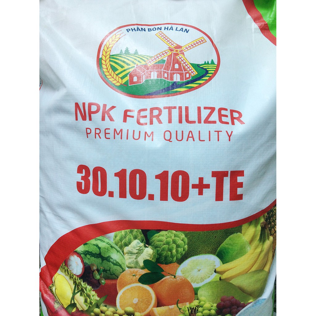 Phân bón gốc NPK Hà Lan 30-10-10+TE chất lượng cao, chiết từ bao 25kg đóng túi zip gói 1kg