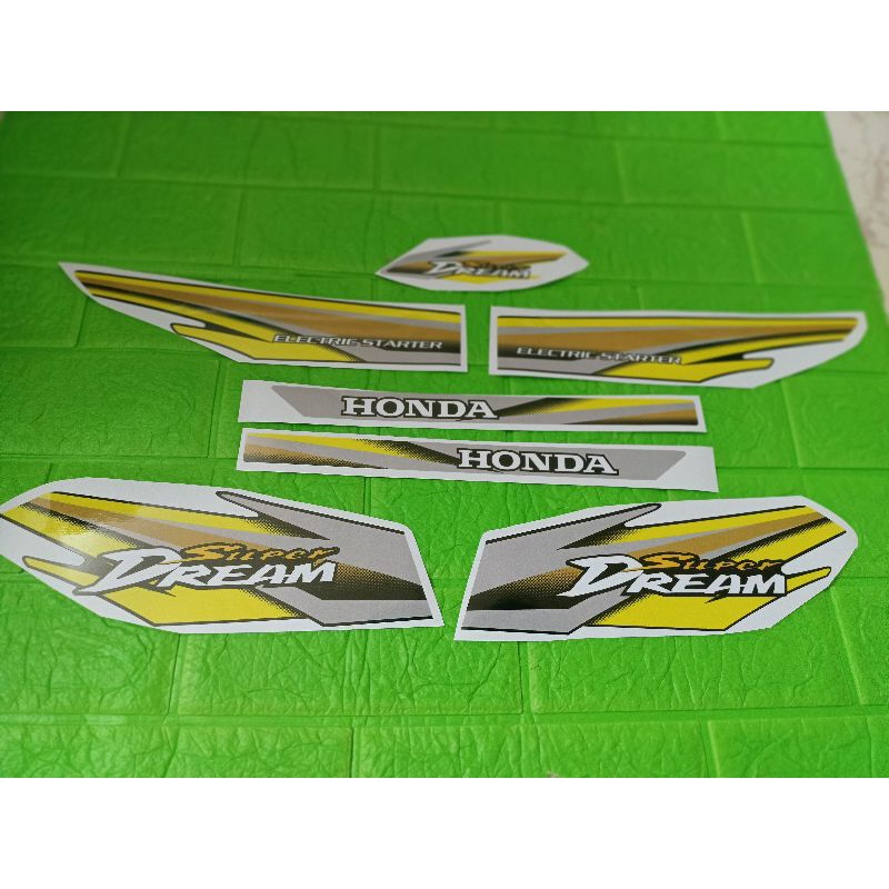 Bộ tem Super Dream màu vàng hàng thiết kế