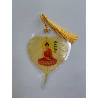 Lá bồ đề cầu may in hình Phật Thích Ca