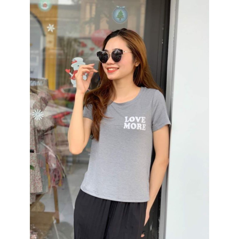 Áo phông nũ cotton mềm Love More