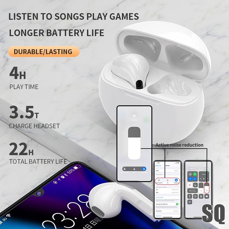 Tai nghe không dây Tws Pro6 Pro 6 Chống Thấm Nước Kèm Phụ Kiện