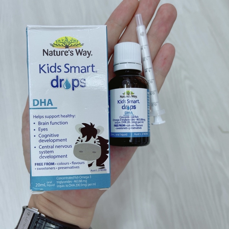 DHA Kids Smart Nature’s Way dạng giọt cho bé 20ml của Úc