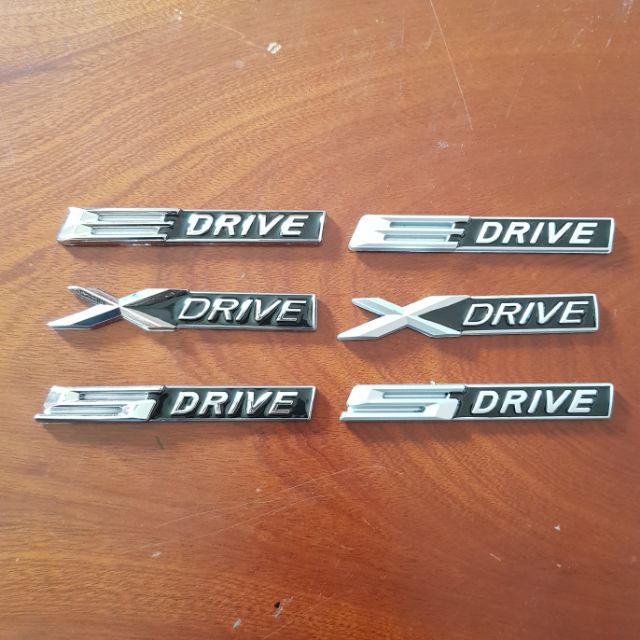 Tem chữ E Drive, X Drive , S Drive kim loại 2 mẫu