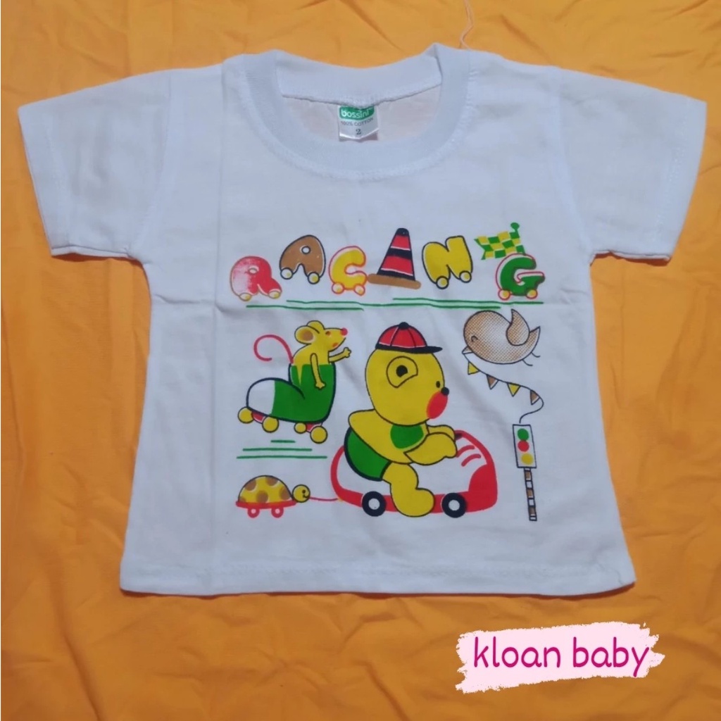 Áo cổ bo tay ngắn trắng sơ sinh 100% cotton