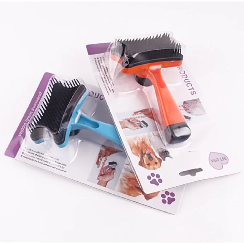 [Mã PET50K giảm Giảm 10% - Tối đa 50K đơn từ 250K] LƯỢC CHẢI LÔNG CHO CHÓ MÈO - CÓ NÚT BẤM LẤY LÔNG