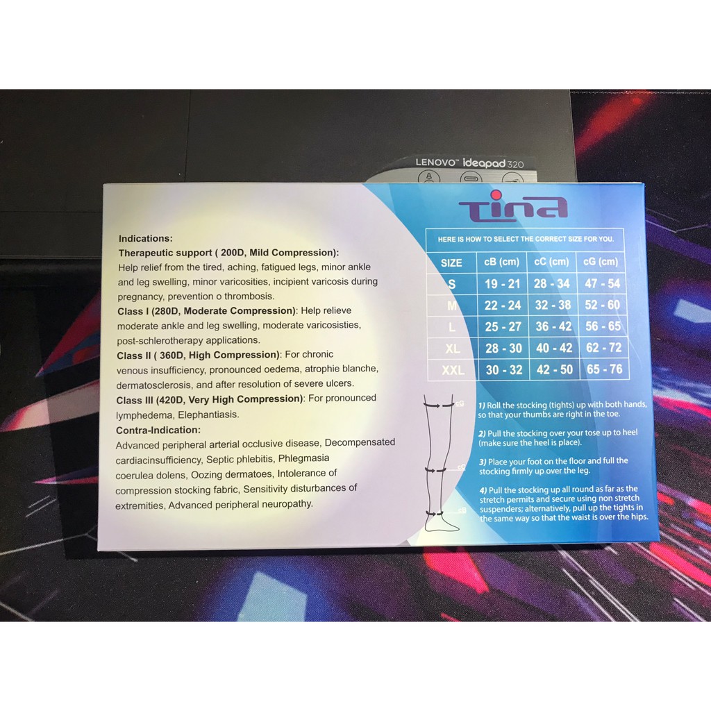 Tất điều trị suy giãn tĩnh mạch TINA USA