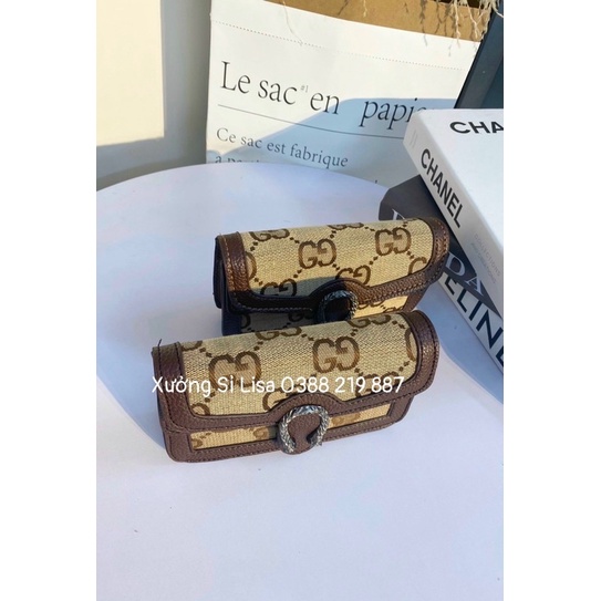 Túi Đeo Chéo Vải Dệt Chữ To Viền Màu (Hàng rẻ đẹp) - MS318