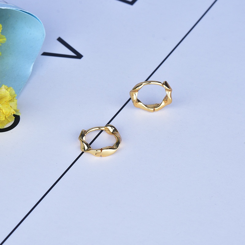 Bông Tai Mạ Bạc Dạng Vòng Không Gây Dị Ứng Thời Trang