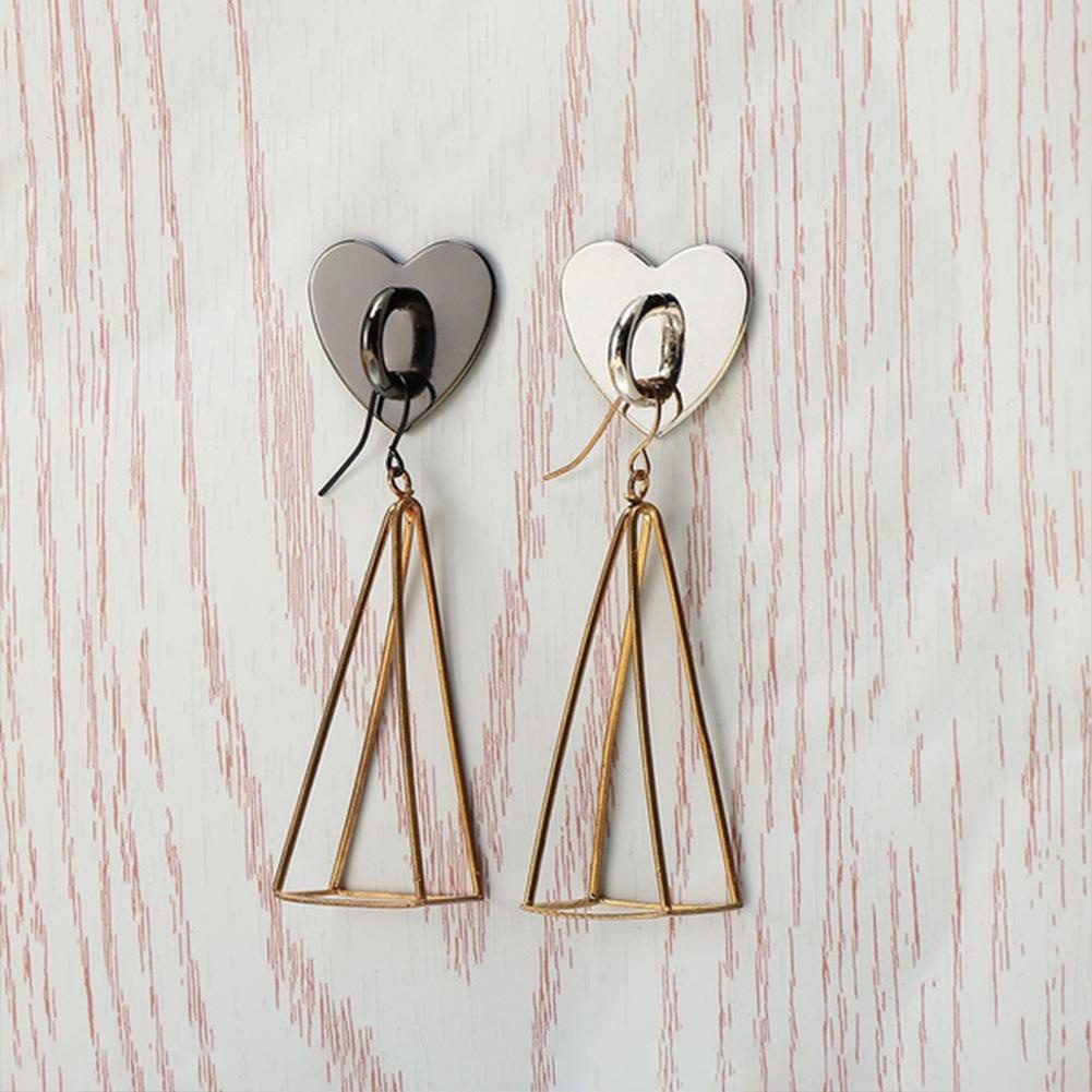 Móc khóa kim loại hình trái tim/ vuông diy gắn ốp điện thoại H1U6