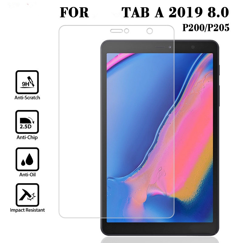 Kính cường lực P200 P205 SM-P200 SM-P205 dành cho Samsung Galaxy Tab A 2019 8.0 Bảo vệ màn hình máy 