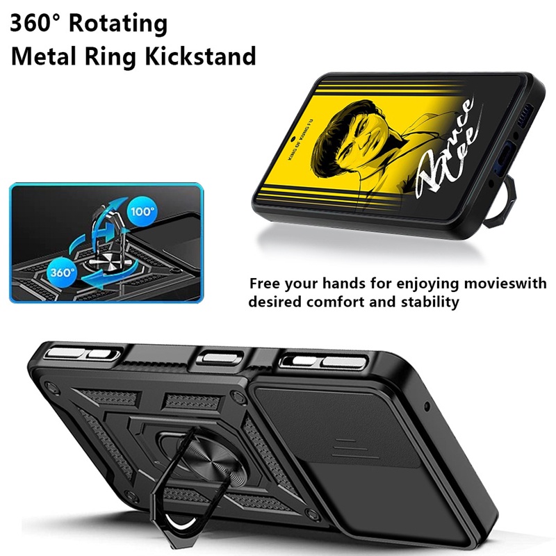 Ốp Điện Thoại Dạng Giáp Có Vòng Đỡ Nam Châm Cho Redmi K50 Gaming K40 K40 Pro Plus