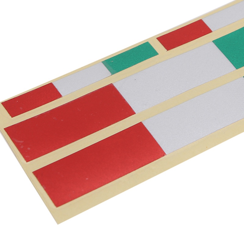 Bộ 3 Hình Dán Trang Trí Xe Hơi Hình Lá Cờ Ý Chất Liệu Vinyl Phản Quang