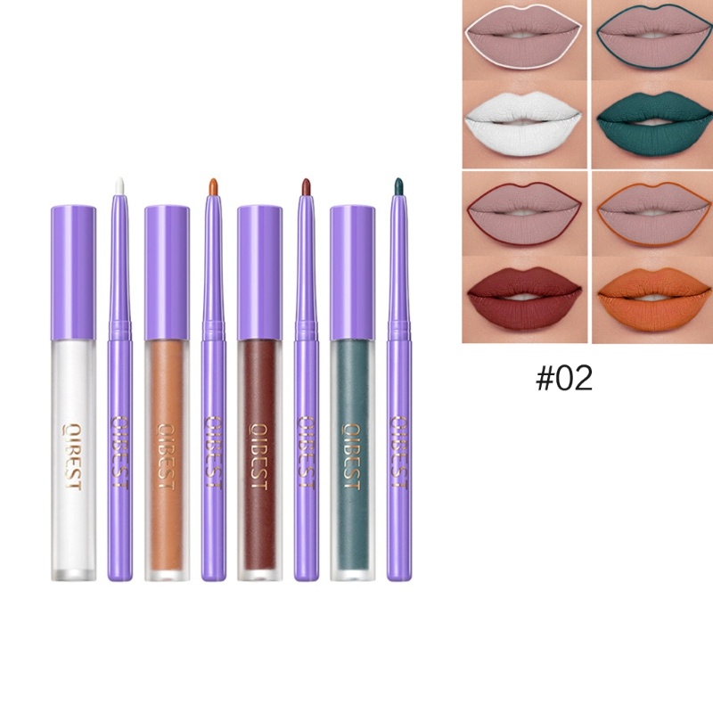Son Môi Kiêm Bút Kẻ Viền Môi Lâu Trôi Không Thấm Nước 4 Màu Sắc Chọn Lựa