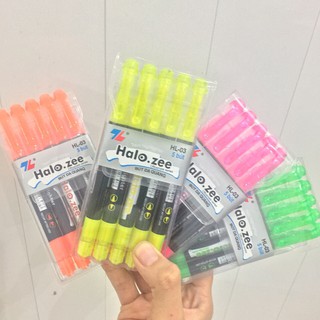 Vĩ 5 bút dạ quang 2 đầu HL-03 twin highlighter