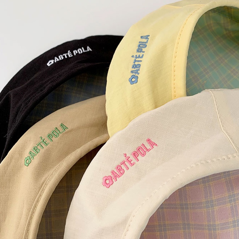 Mũ Beret Hai Mặt Thêu Chữ Phong Cách Nhật Bản