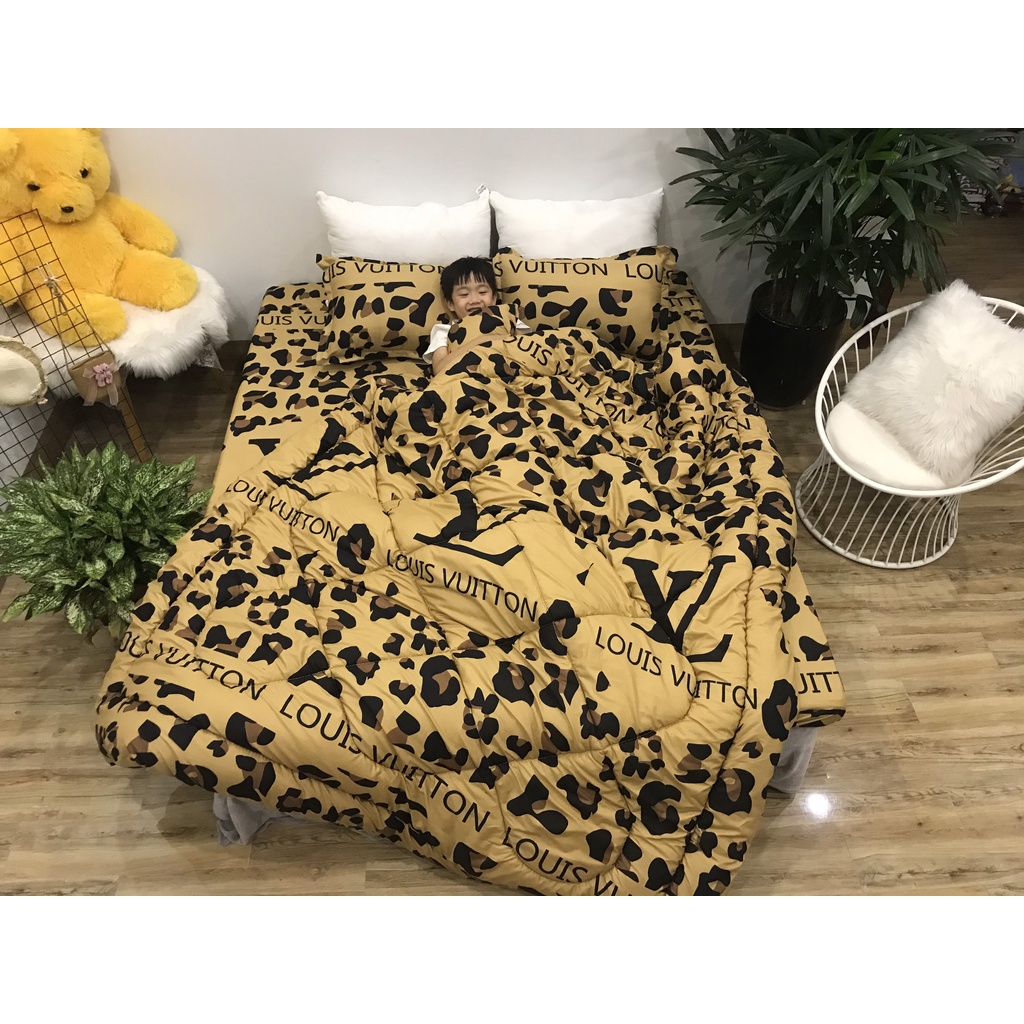 Bộ 5 món chăn phao ga gối poly cotton hàng loại 1 mẫu mới được chọn màu