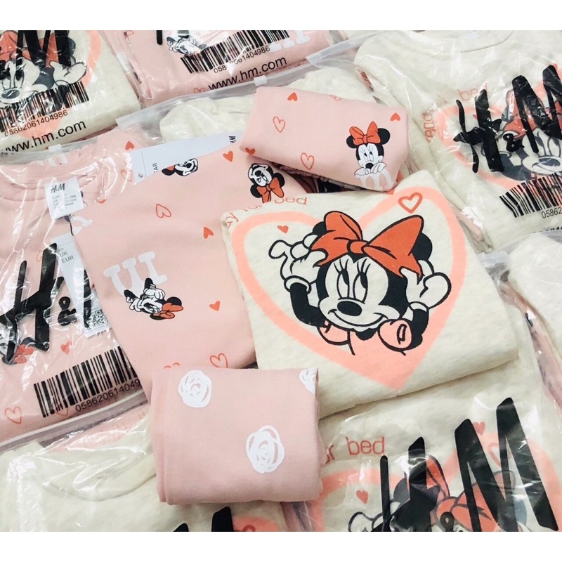 Bộ nỉ da cá Minnie-size 1-6y